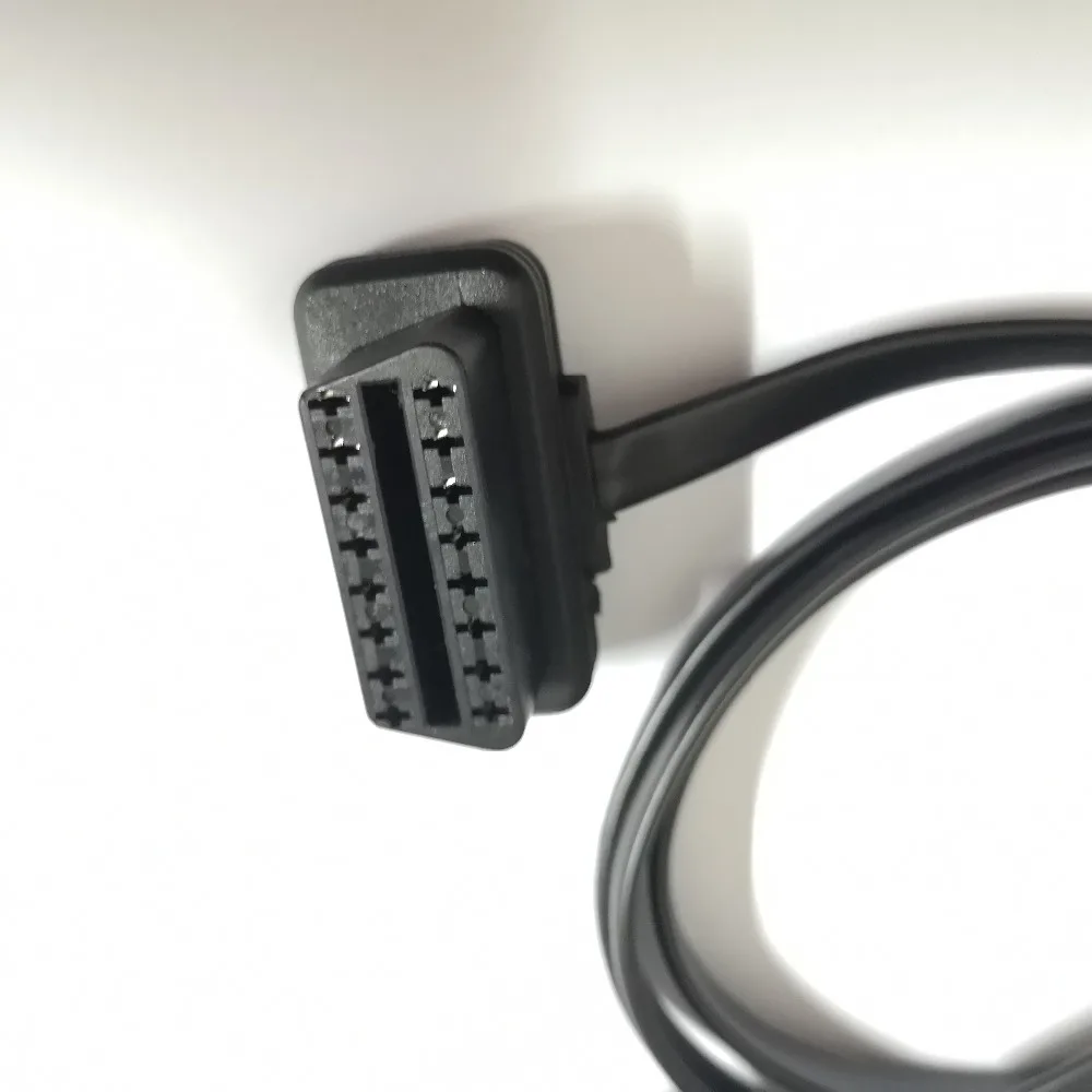 20 шт. высокое качество плоский тонкий 100 см 1 метр OBDII OBD2 OBD 2 кабель-удлинитель 16 контактный разъем ELM327 диагностический разъем