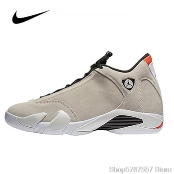 

Original Jordan Nike Air Jordan 14 Retro Desert Sand Men's Basketball Shoes High Top Basketball Unisex Women Shoes 487471-021