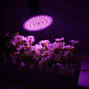 

290 LED E27 Plant Grow Light 30W Full Spectrum PVC Indoor Plant Growing Lights Lamp Blue+Red+White+IR LEDs for Hydroponics Green