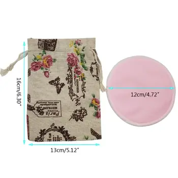 

Reusable Breast Pads Washable Organic Bamboo Fiber Breastfeeding Nursing Pads