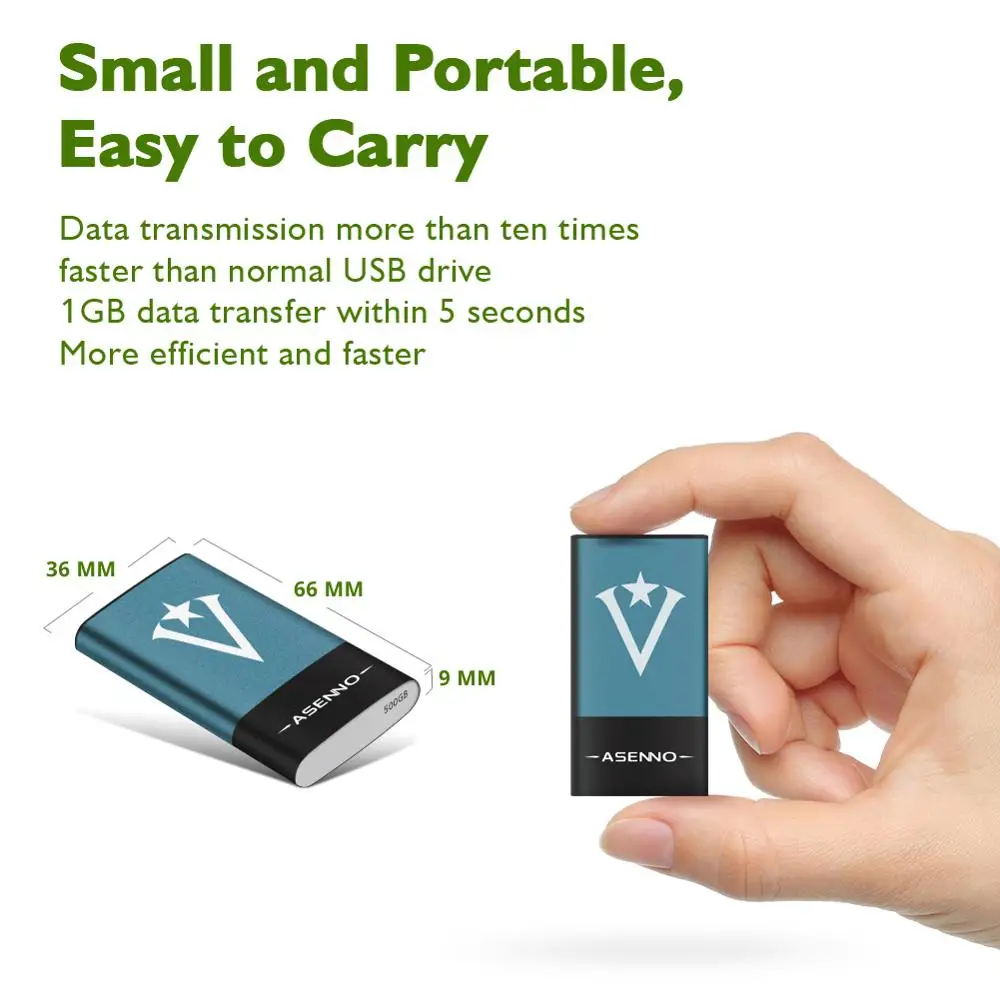 Asenno- SSD 120GB 250GB HDD SSD 500GB cŸ USB 3.0 ޴ SSD 1 ׶Ʈ 2 ׶Ʈ,  ָ Ʈ ̺ ϵ ũ