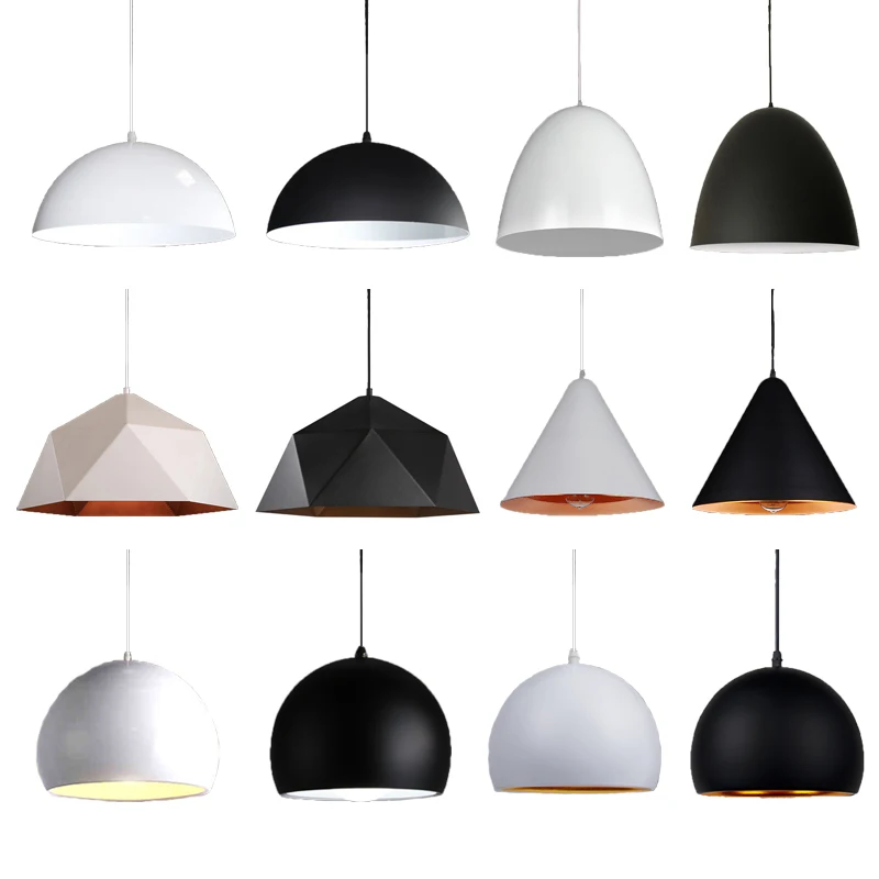Modern pendant light black/white Retro Droplight Bar Cafe Bedroom Restaurant American Country Style Hanging Lamp