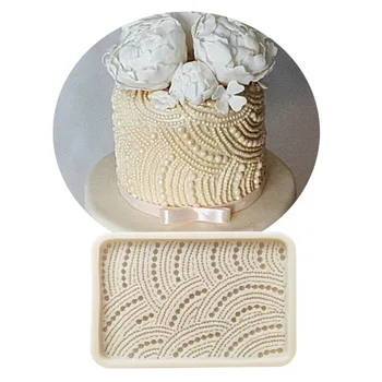 

new pearl cake lace silicone mold Chocolate DIY baking resin pastry tools Sugarcraft Flower Gumpaste mold K851