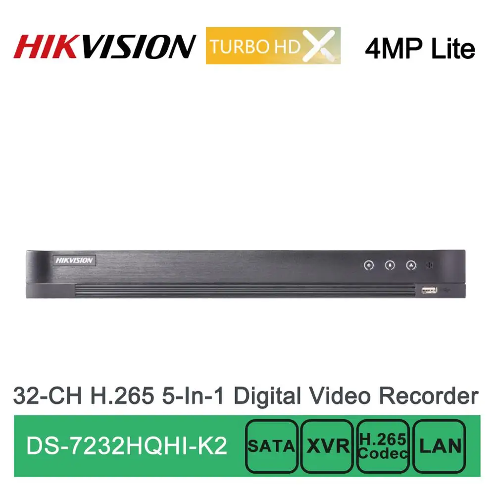 DS-7232HQHI-K2 оригинальный Hikvision 32-CH H.265 4MP 5 в 1 Turbo HD DVR AHD/CVI/CVBS/TVI/IP английское меню 4K