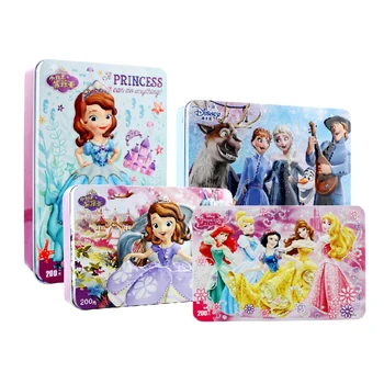 

Disney Marvel Avengers Spiderman Racing Princess Princess Ice Romance 200 Piece Iron Box Kids Educational Wooden Puzzle Toy