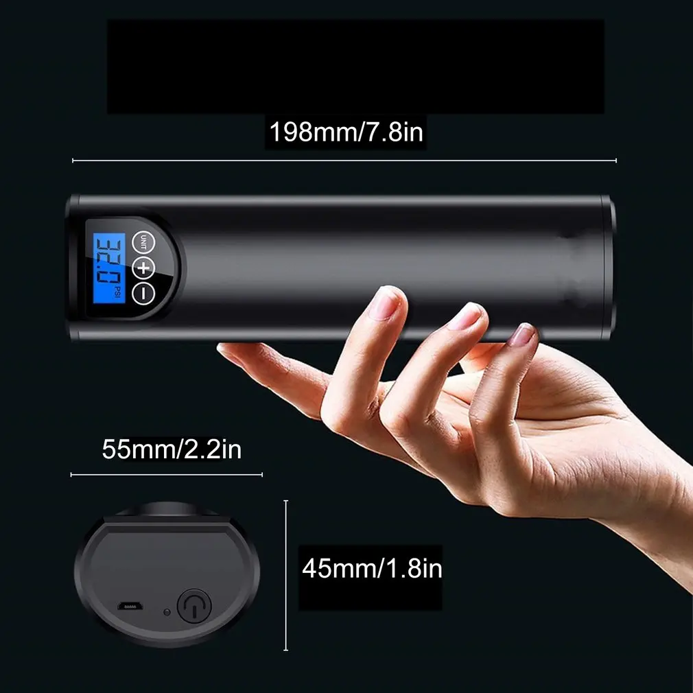 

12V 150PSI USB Interface Portable Air Compressor Inflatable Pump with LCD Display for Car Bicycles Tires Balls Swimming Rings