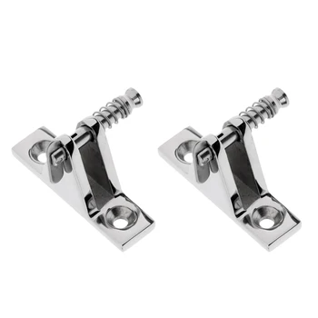 

2x Boat Canopy/Cover Screw Quick Release Pin Deck Mount Bimini Top Fittings