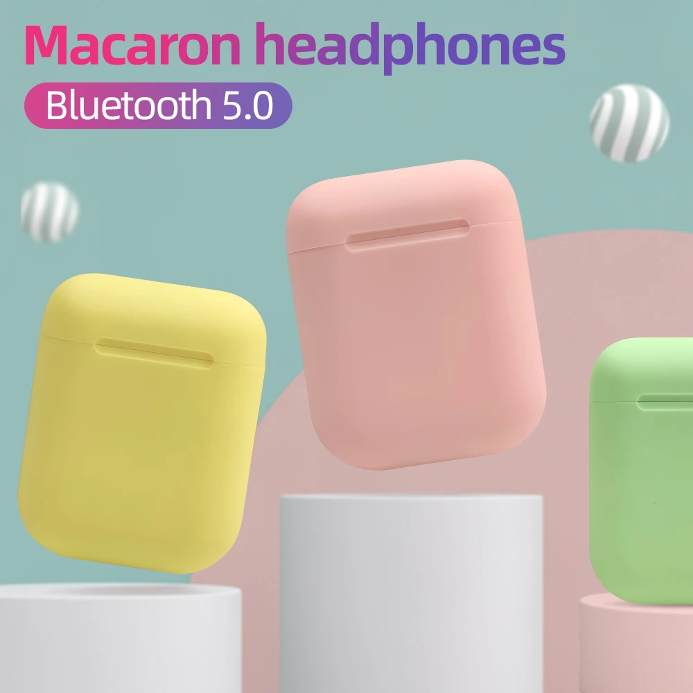 Новинка Marcaron 12 TWS беспроводные наушники Bluetooth 5 0 спортивные 4D стерео сенсорная