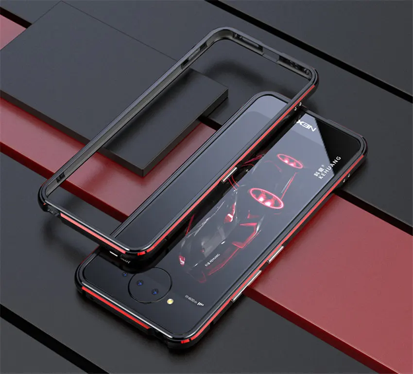 ДЛЯ Vivo NEX двойной дисплей металлический каркас двойной цвет алюминиевый бампер Защитная крышка для Vivo NEX 2 Nex2 чехол - Цвет: black red