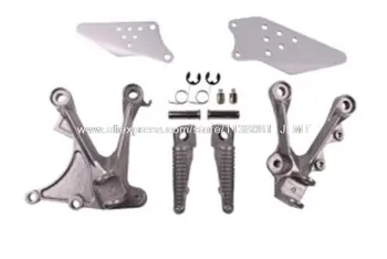 

Motorcycle Front Silver / Black Footrest Foot ZX6r 636 2005 - 2008 fit for KAWASAKI ZX6R Footrest Brackets