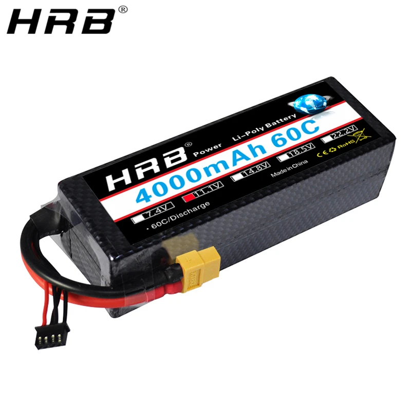 HRB 2 S 7.4 V 3000 mAh 60 C 120 C Lipo batterie pour RC Voiture Quadricopter Camion Drone FPV