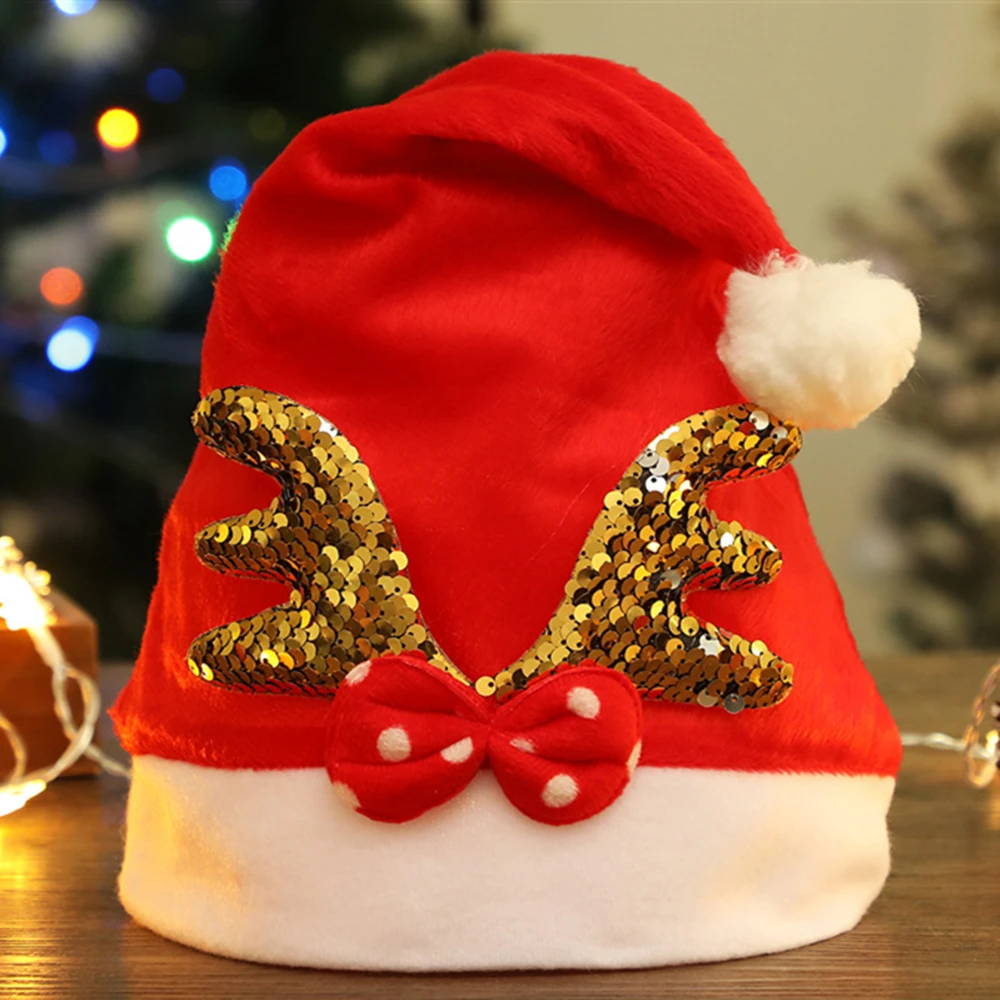 Рождественская шапка рождественские шапки Санты шапка с оленями Рождественская Детская шляпа Рождественская шляпа для взрослых Рождественское украшение для дома Прямая поставка - Цвет: 18