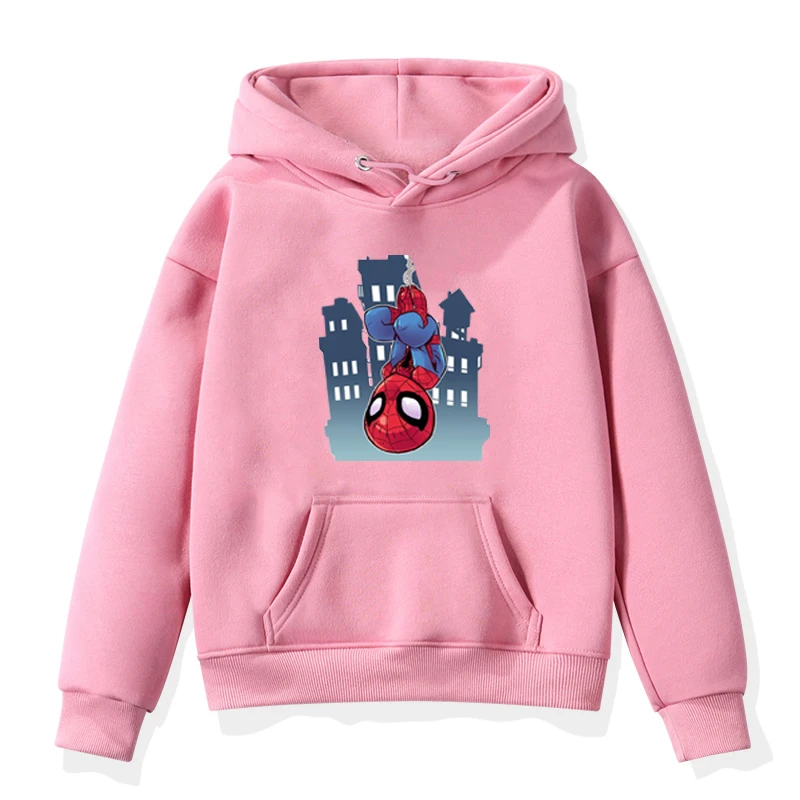 Новая осенне-зимняя одежда; Spider-man; детская толстовка с капюшоном и принтом супергероев; толстовки для малышей; свитер для мальчиков и девочек; одежда с длинными рукавами