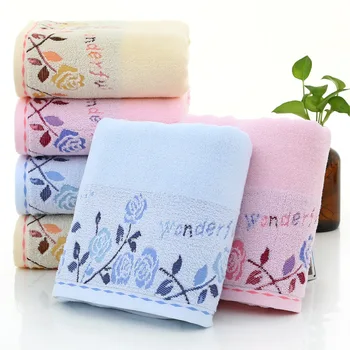 

Drop Shipping Cotton Embroidery Flower Bath Towels Beach Towel For Adults Absorbent Terry bathroom towel Men Women Towels