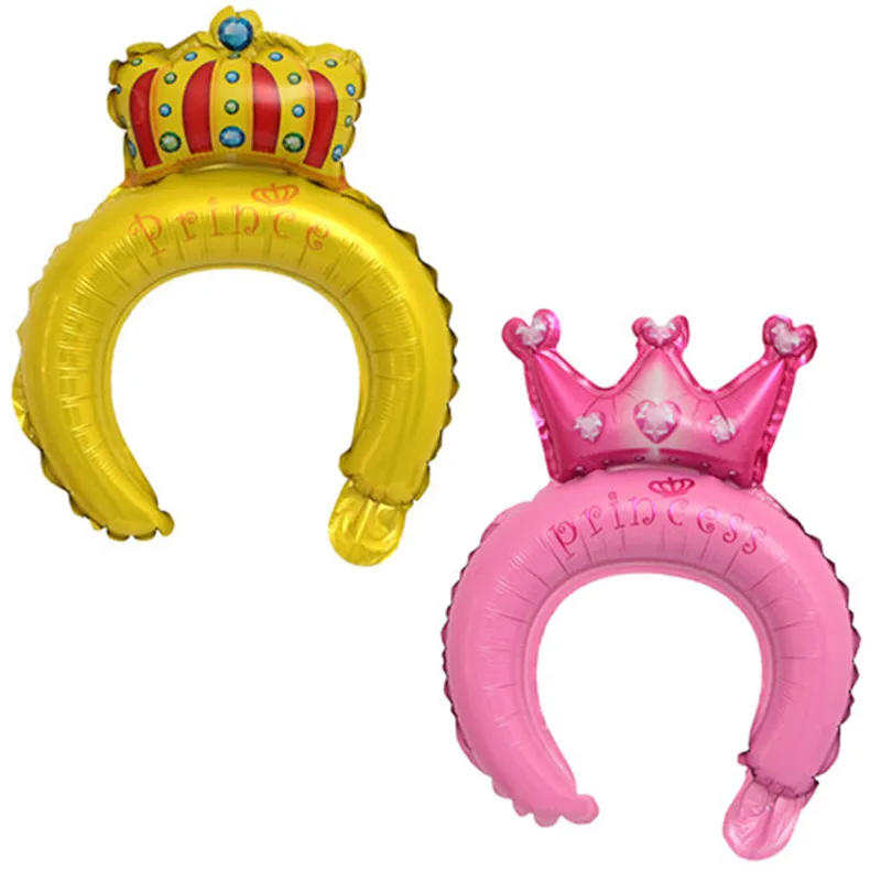 10 шт. корона принцессы ободок для мальчиков и девочек на день рождения Детская игрушка алюминиевый воздушный шар
