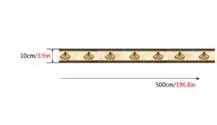 10X500CM 20x500 см водонепроницаемая лента Настенная Наклейка на уровне талии Фреска для кухни, ванной, туалета, самоклеющиеся наклейки для обоев домашний декор - Цвет: 10X500CM