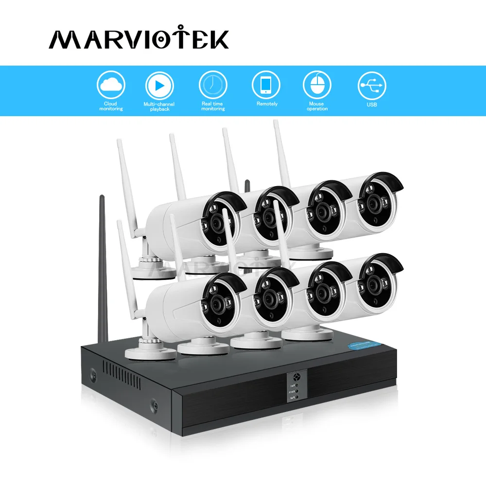 1080P IP Camera Wifi DVR Kits CCTV Camera System Video Surveillance Kit Weatherproof Home camera security system wifi camera set