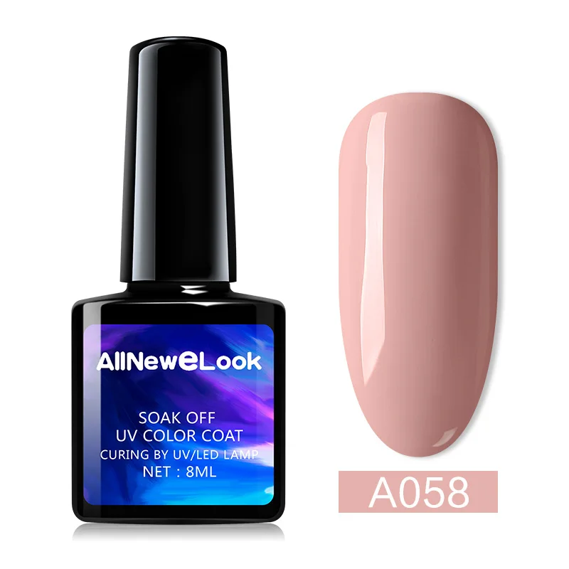 Allneweook гель УФ 8 мл полигель набор 120 цветов дешевый лак для ногтей отмачиваемый резиновый гель основа лак - Цвет: 058