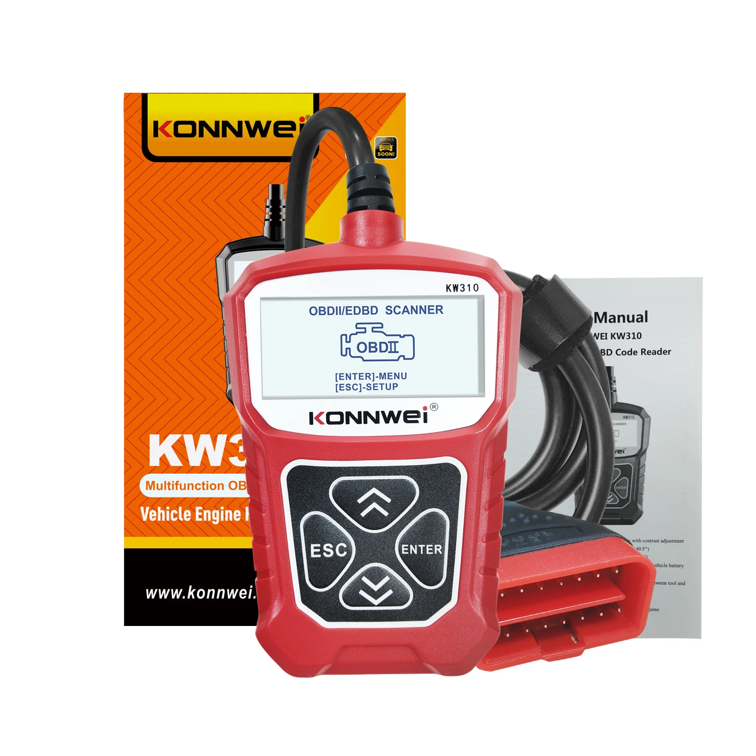 car inspection equipment for sale KONNWEI KW310 OBD2 Scanner for OBD 2 Car Scanner Diagnostic Tool Automotive Scanner Car Tools support Russian PK Elm327 portable car battery charger
