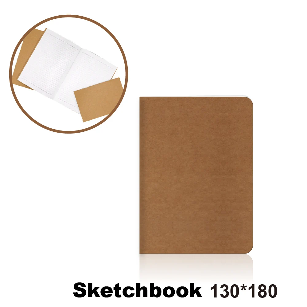 

130*180 Cowhide Paper Sketchbook Bullet Journal Cute Notebook Paper Weekly Planner Accessories Stationery Diary Agenda Travel