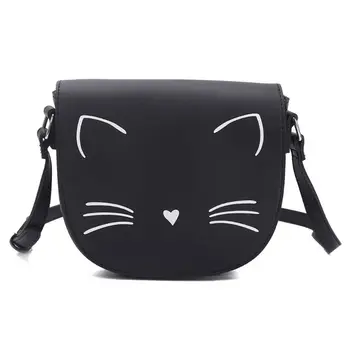 

Women Cute Cat Handbag Leather Satchel Shoulder Bag Tote Ladies Messenger Crossbody Purse
