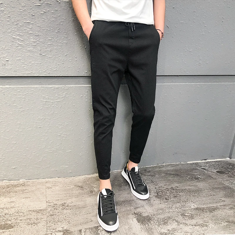 Pantalones Hombre Fashion 2020 New Spring Streetwear Joggers Men Slim Fit All Match Solid Casual Pants Men Drawstring Trousers Pantalones Hombre Fashion 2020 New Spring Streetwear Joggers Men Slim Fit All Match Solid Casual Pants Men Drawstring Trousers
