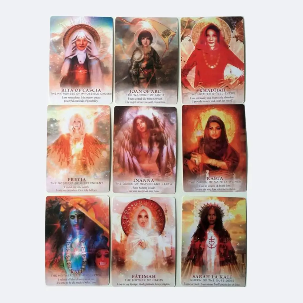 53pcs The Divine Feminine Oracle Tarot Cards Deck Board Game For Party Playing Cards Table Games Entertainment