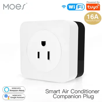 

WiFi Smart 16A Air Conditioner Companion IR Remote Controller Wall Plug Smart Life Tuya App Control Work with Alexa Google Home