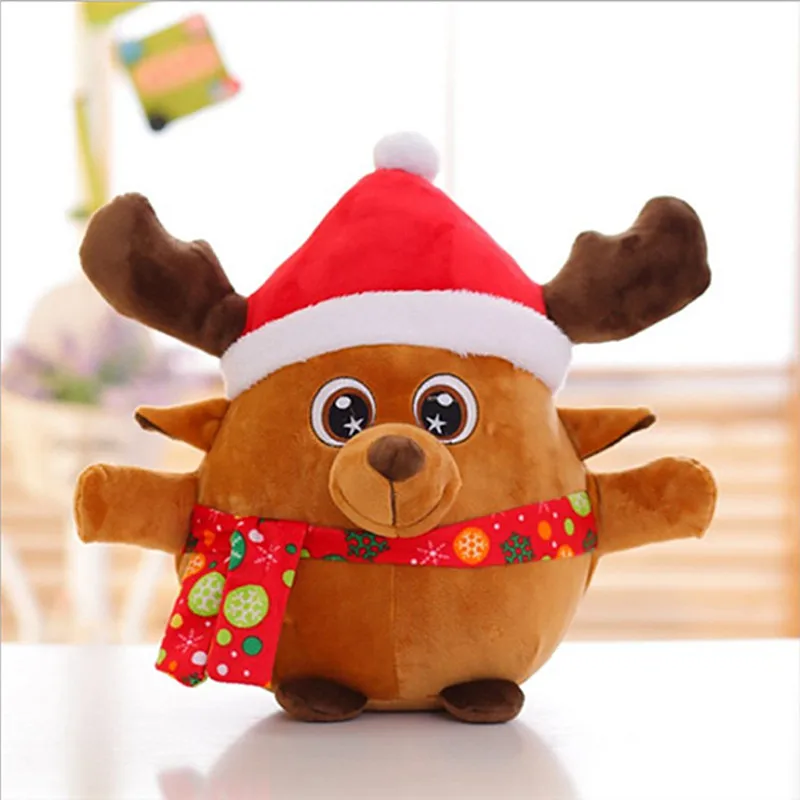 Кукла Санта Клаус лось плюшевая игрушка светильник кой музыка поет песню игрушки