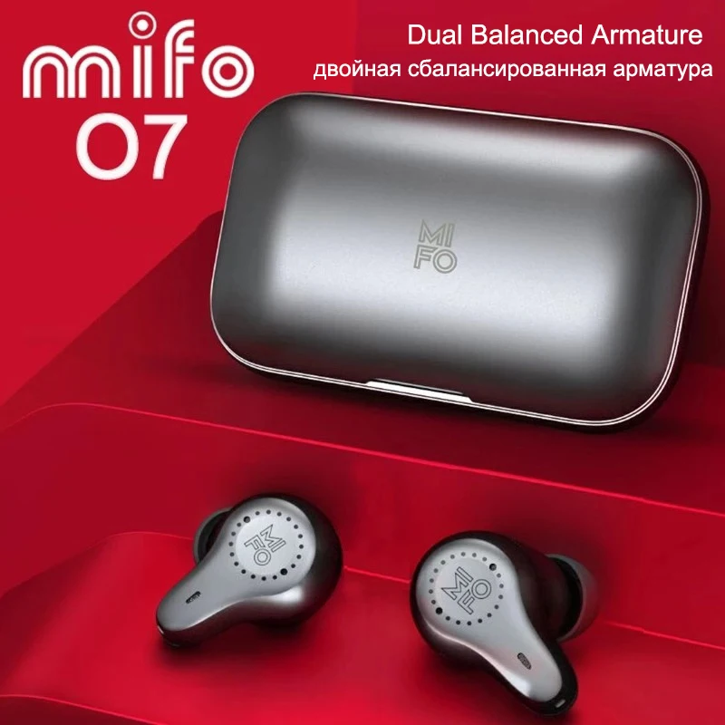 CNT Mifo O7 наушники вкладыши TWS Bluetooth двойной сбалансированный Водонепроницаемый IP7X