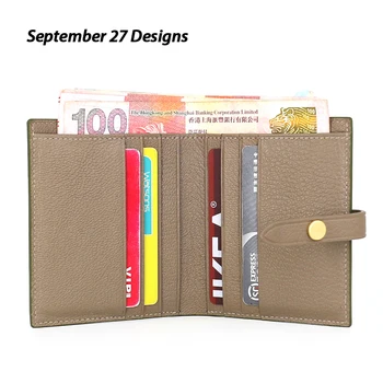 

SEPTEMBER 27 DESIGNS Genuine Leather Suede Buckle WOMEN'S Purse Short Hipster Two Fold Wallet