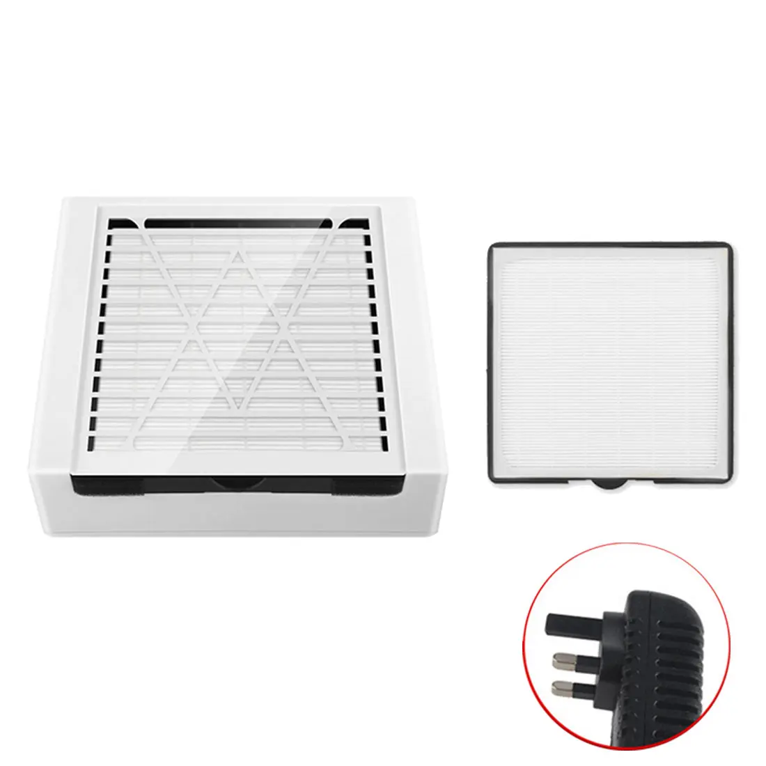 British plug -DC-239 40 Вт пылесос для маникюра, мощный сборщик пыли для ногтей, инструмент для маникюра, инструмент для всасывания, подходит для маникюрного салона - Цвет: British plug -DC-239