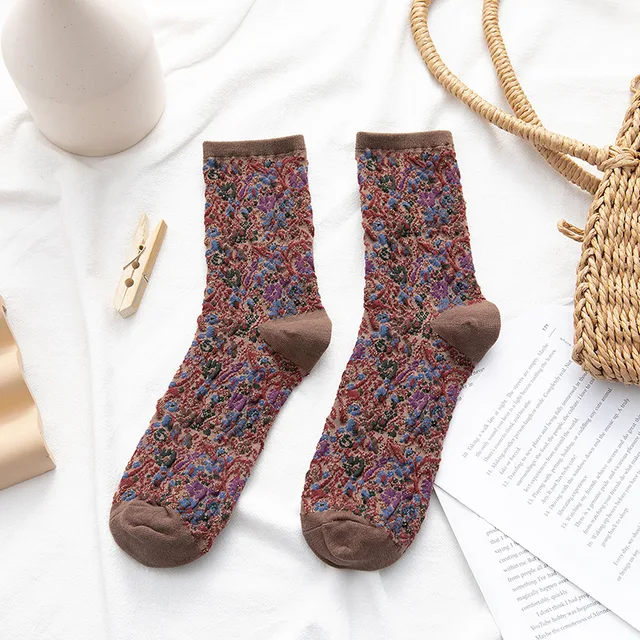 vintage socks fall winter fashion woman calcetines harajuku women skarpetki kobieta skarpety damskie meias femme chaussettes 3