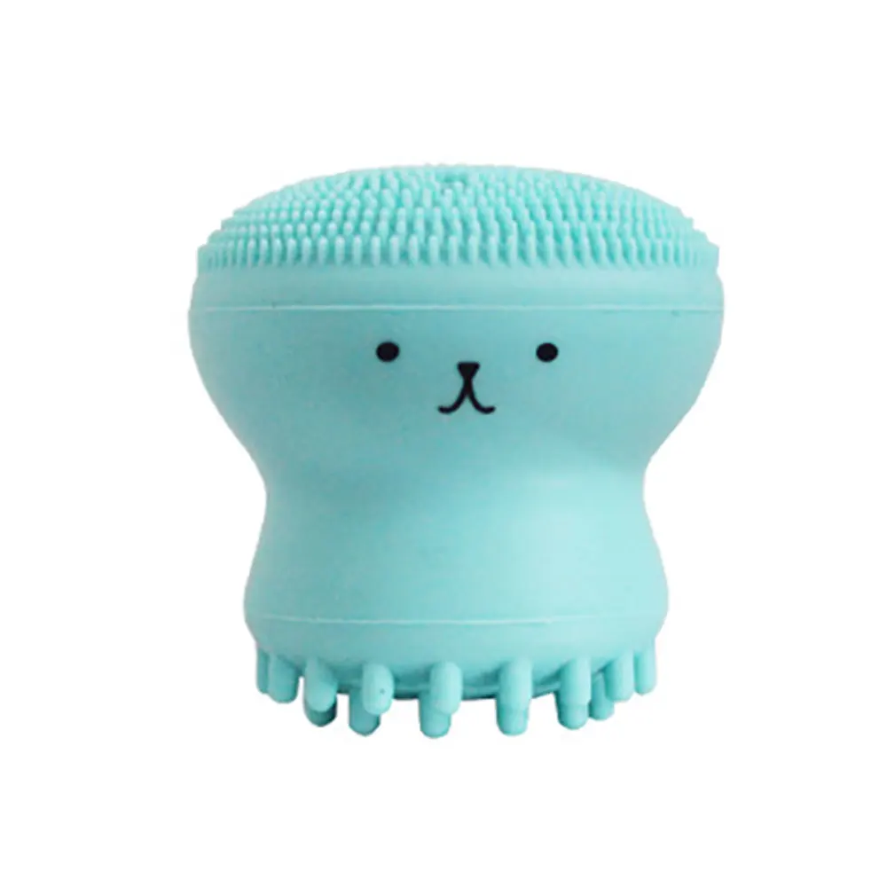 Face Cleansing Brush Pore Cleaner Face Scrub Washing Brush Exfoliator Skin Care Facial Cleanser Massager Mini Octopus Shape