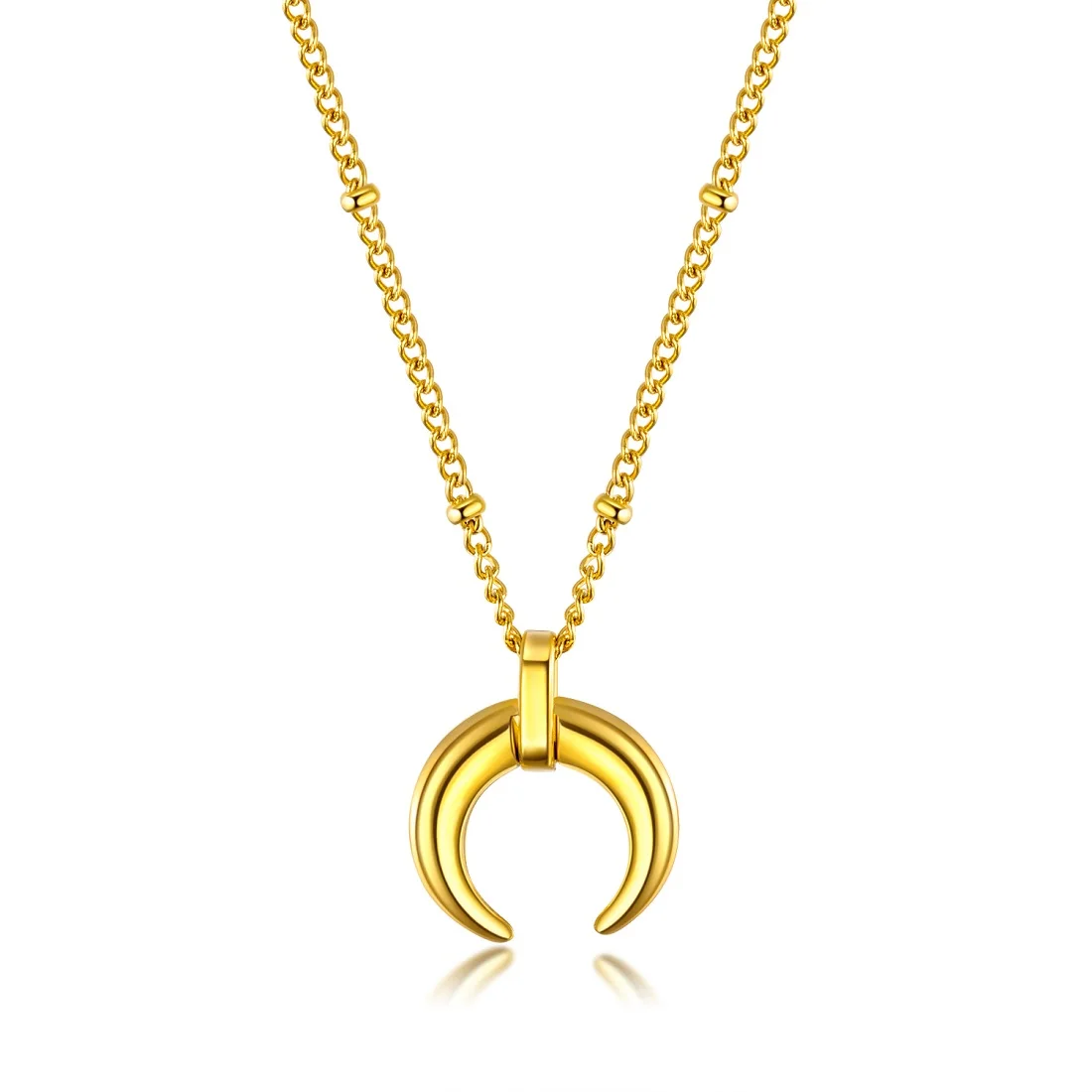 

FATE LOVE Fashion Jewelry Beautiful Cute Golden Stainless Steel Child Girls Princess Women Necklace & Pendants