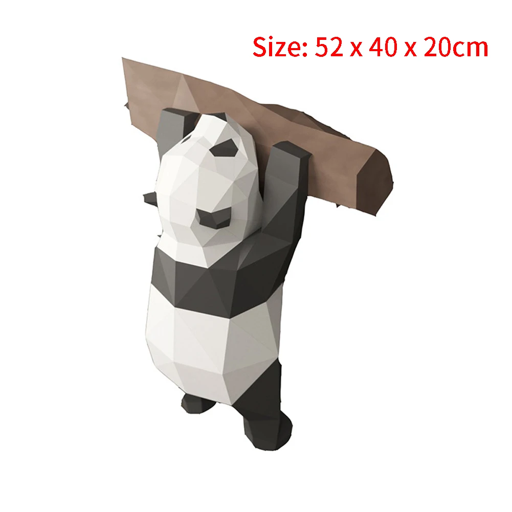 Детская игрушка 3D геометрический орнамент в виде панды подарок милый забавный Сделай Сам настенный висящий ручной работы реквизит для шоу украшения дома вечерние модели бумаги