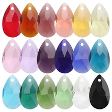 

20Pcs/Lot Glass Drop Beads 13x22mm Crystal Teardrop Pendant For DIY Making Women's Charm Earing Necklaces Jewelry Accessories
