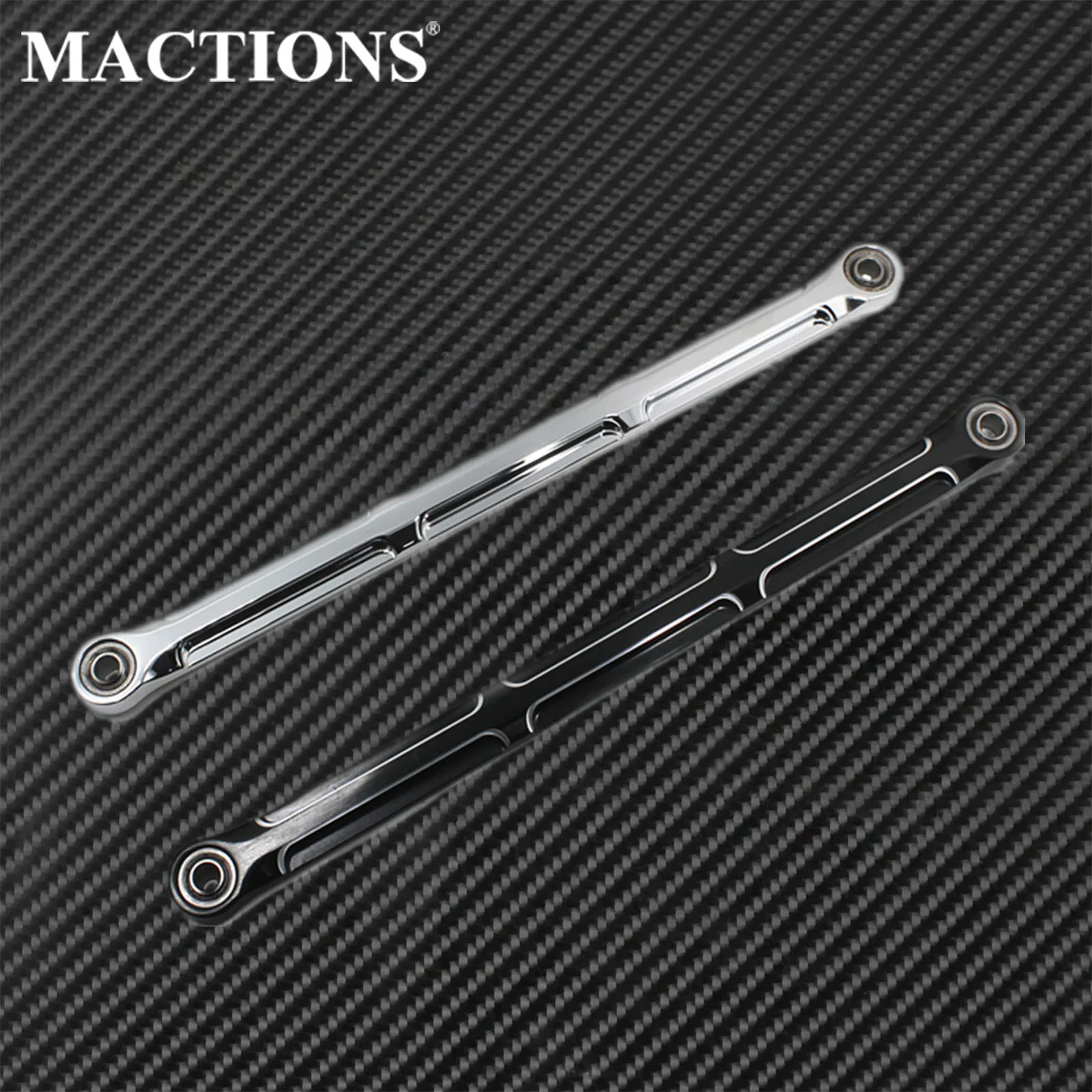 Black Chrome Motorcycle Cnc Shift Lever Linkage 31cm For Harley Touring