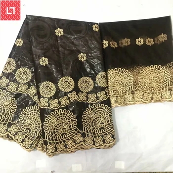 

African Lace Fabric Bazin Riche Fabric 2019 New Design Bazin Riche Getzner Embroidered With Tulle Lace African Lace