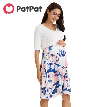 

PatPat 2020 New Summer Stylish Floral Printed Sleeveless Maternity Dress for Maternity Dresses Print Dresses Clothes