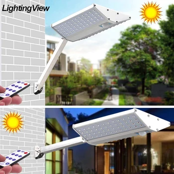 

96LED 1100LM Solar Wall Lamp Radar Motion Sensor Waterproof IP65 Solar Light Street Light 5 Modes Remote Controller for Garden