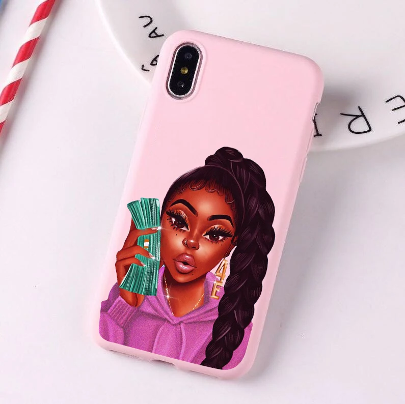 22832 MAKE MONEY Not Friends Kash Black head Girl Fundas чехол для iPhone X XR XS Max 8 7 6s Plus 11 Pro конфетный розовый силиконовый чехол - Цвет: 22832