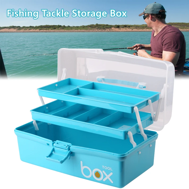 Threelayer Multifunction Portable Fishing Bait Storage Box Outdoor