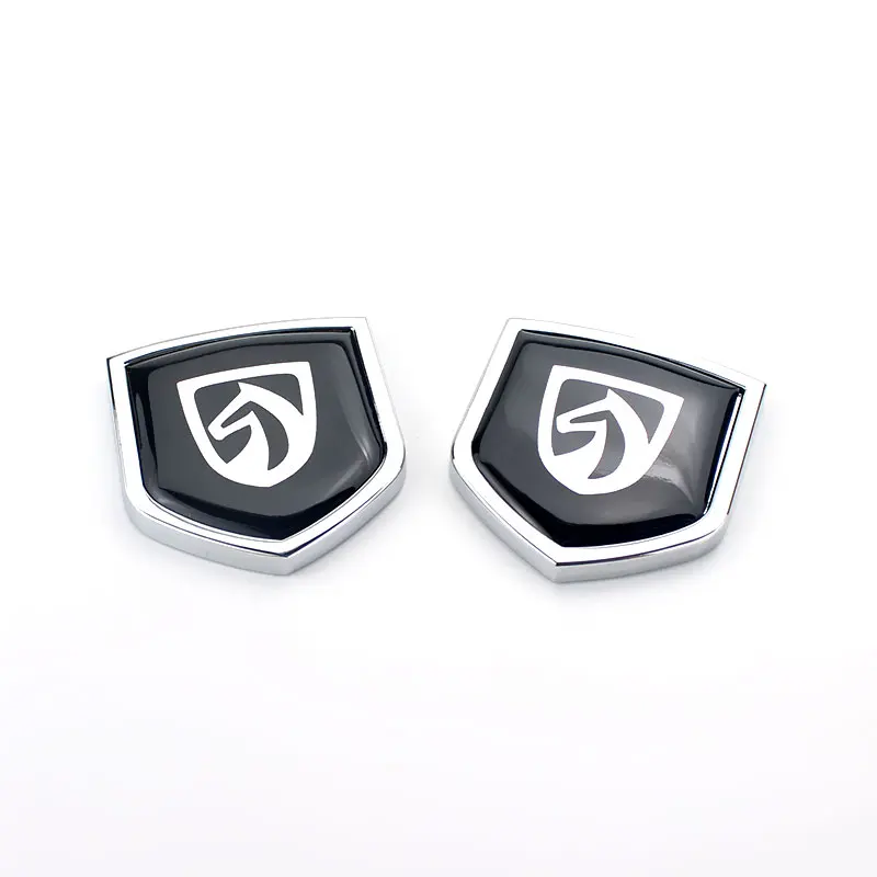 

2pcs Car Fender Side Sticker Auto Decoration Metal Car Sticker Emblem Decal for Baojun Logo for 530 610 E200 S1 S3 RS-5 510 210