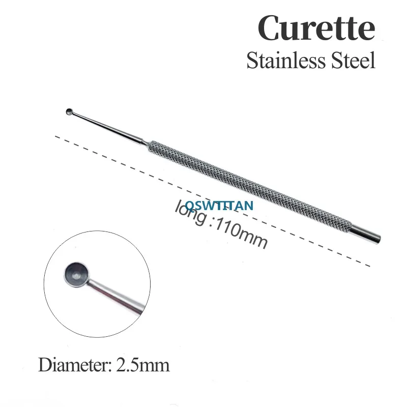 Titanium/Stainless Steel Forceps Chalazion Curette Micro ophthalmic Eye Surgical Instrument