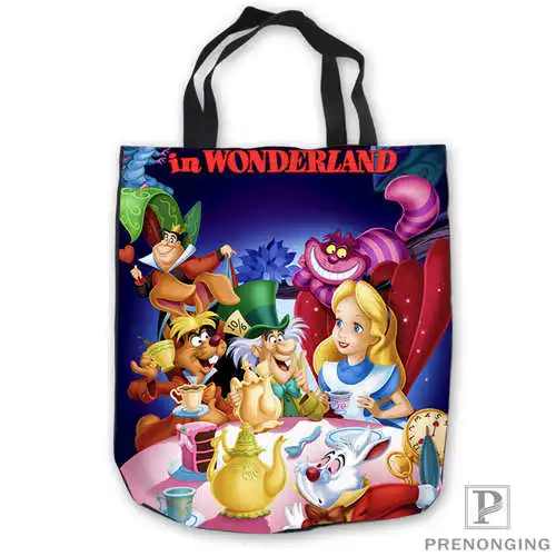 

Custom CanvasAlice_in_Wonderland_Tote Hand Bags Shopping Bag Casual Beach HandBags Foldable 180713-06-11