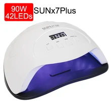 SUNX7/5 Plus 90/54/36 Вт Светодиодная лампа для сушки ногтей 42/36/12 Светодиодный s УФ-лампа для сушки гель-10/30/60/99 s безболезненный режим Сенсор маникюрных инструментов