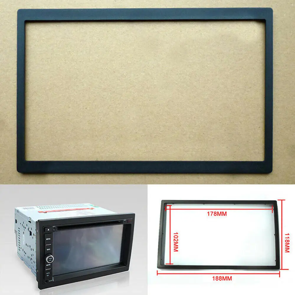 

Din Install Dash Bezel Panel Mounting Frame for Car Stereo Radio DVD Player Car Audio Refit Frame