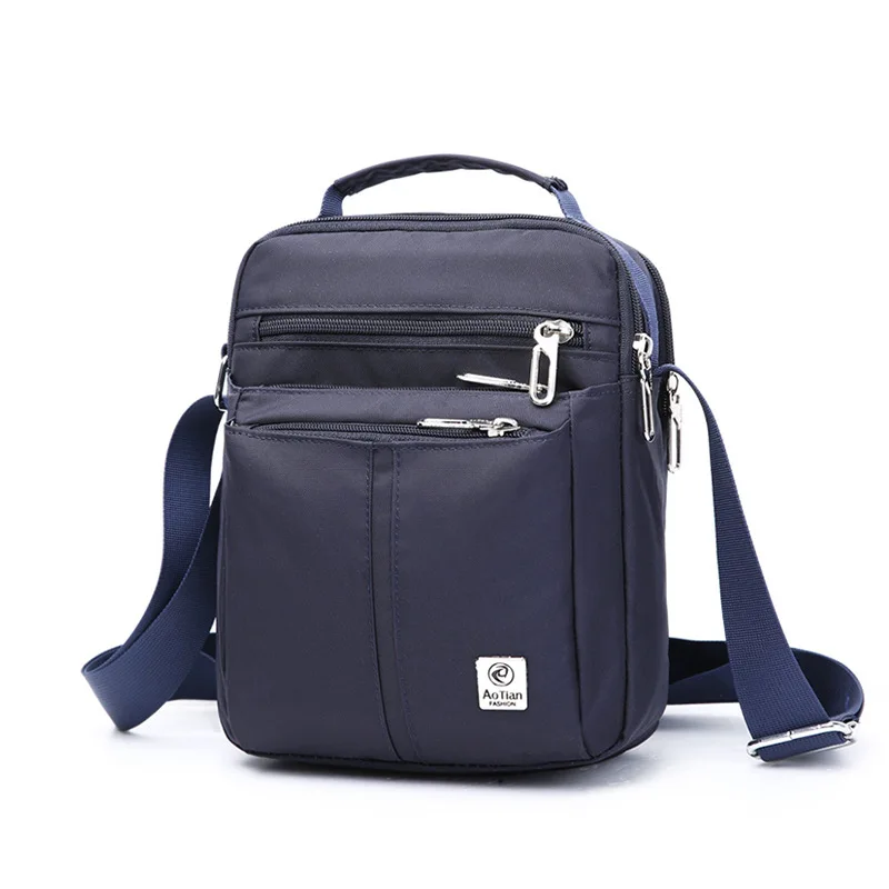 

New Style Men Single-shoulder Crossbody Bag Multi-Level Compartment Multi-functional Hand Casual Waterproof Nylon Trendy Bag 987