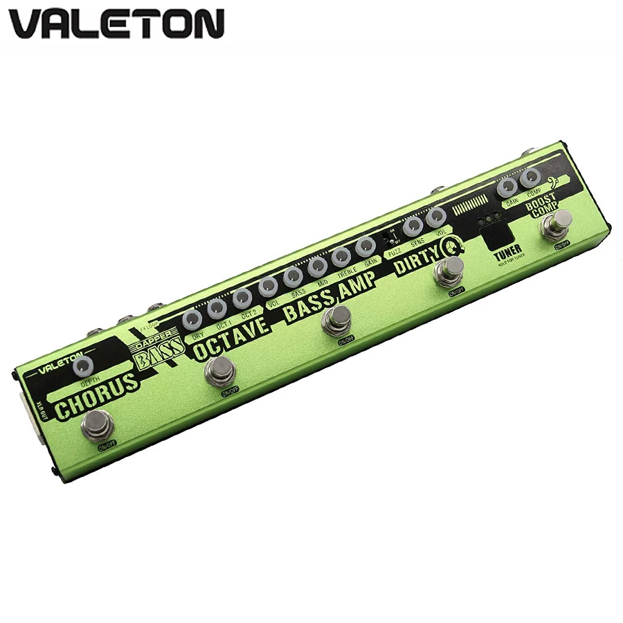 Valeton Dapper Bass Multi Effects Pedal Strip 6 In 1 Multi Effect Bass